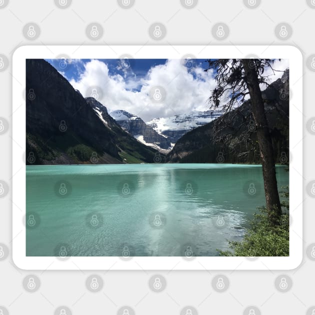 Lake Louise, Alberta, Canada - Landscape Photo Sticker by elizabethsdoodles